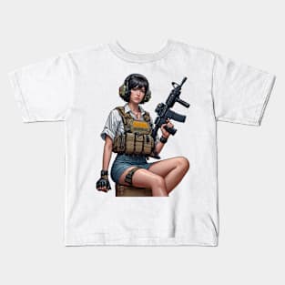 Tactical Girl Kids T-Shirt